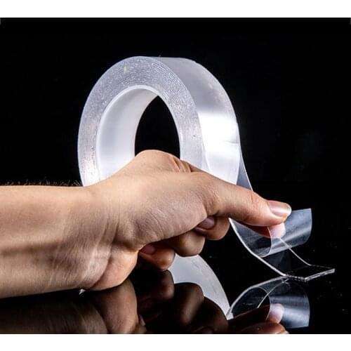 1/2/3/5m Nano Traceless Double Sided Tape Transparent Self Adhesive Tapes Magical Reusable Washable Waterproof Double-Sided Tape