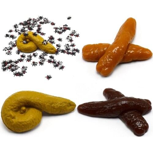 1 Pcs Simulation Fly Word Stool Tricky Funny Disgusting Scary Toy April Fools Day Tricky Funny Novelty Funny Toy