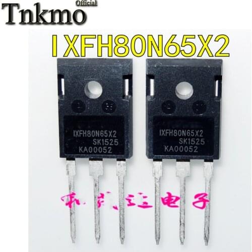 10PCS IXFH80N65X2 TO-247 80N65X2 TO247 650V 80A Power switch high power MOS tube field effect tube free delivery