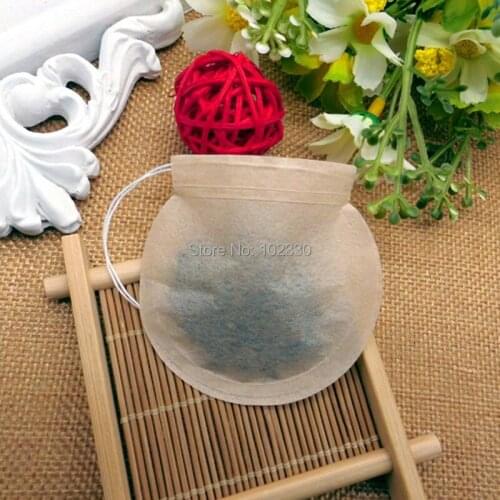 10000pcs/lot Creative Round Shape Tea Bags Disposable Wood Pulp Filter Paper Bags Coffee Bags 6cm Empty Teabags