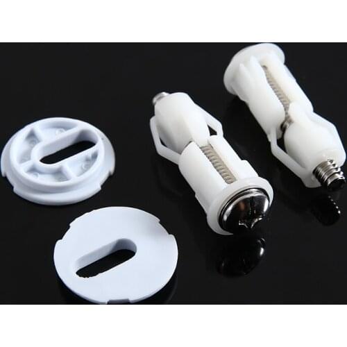 2Pcs Toilet Seat Hinges Screws Nut Pan Fixing Blind Hole Fitting Screw Kit For Universal Toilet Seat Hinges Commode