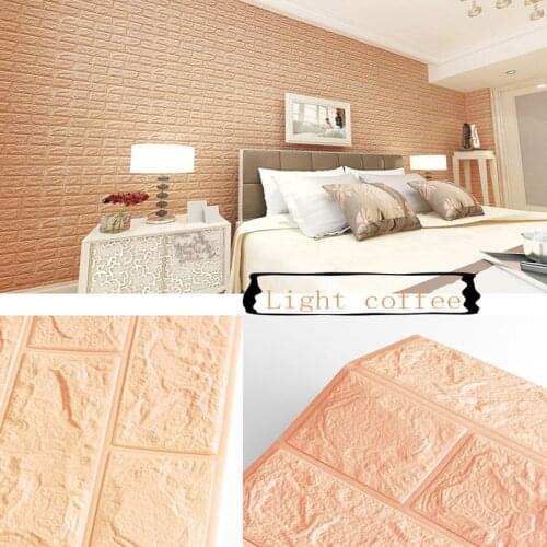 3D Brick Wall Panels Peel and Stick 3D Foam Stone Textured White Faux Wallpaper Tiles for Living- Bedroom TV Background Home