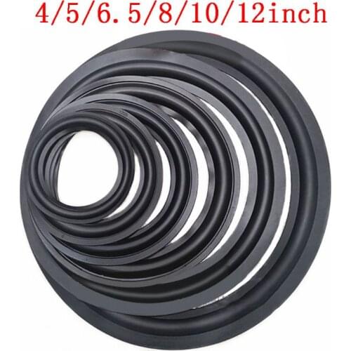 4/5/6.5/8/10/12" Elastic Rubber Ring Speaker Surround Repair Foam Woofer Edge