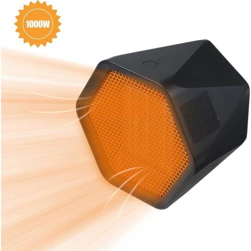 600W 1000W Bedroom Living Room Electric Heater Portable Electric Mini Fan Space Heater Winter Warmer for Winter Bathroom Heating