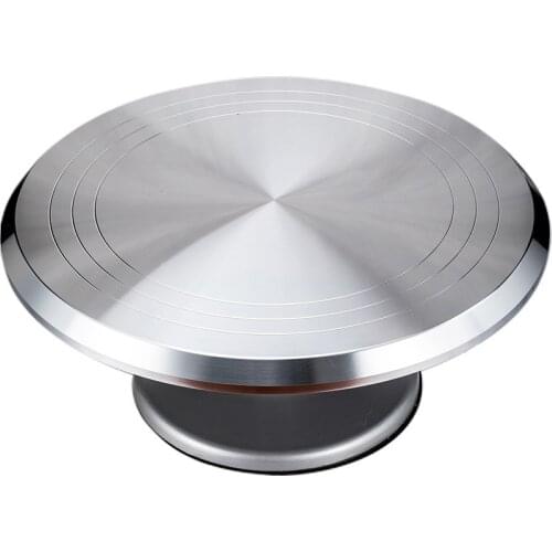 8/12inch cake decorating manual turntable 304 stainless steel turntable rotating cake decorating table baking tools hot sale