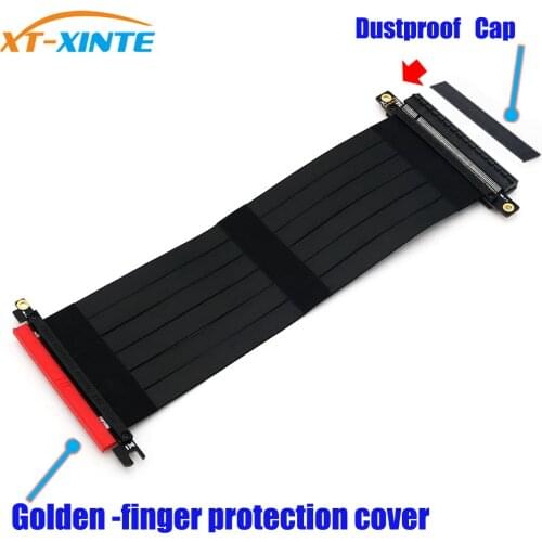 XT-XINTE PCI Express 16x Flexible Cable Riser Card Extension Port Adapter Graphics video Card extend cord for 1U 2U Chassis