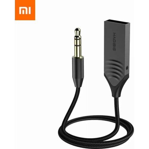 Xiaomi Youpin HAGIBIS aux bluetooth receiver grey bluetooth 5.0 Stereo output built-in two-way microphone