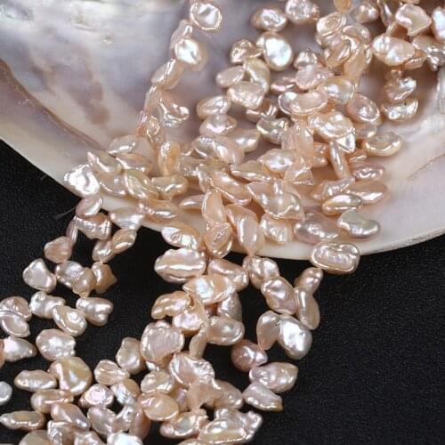 Good Looking Pink Natural Freshwater Pearl Grade AAA 9-10mm Petal Shape Bead Strand For Pop Jewelry Making