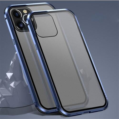 Phone Case for iPhone 12 mini 12 Pro Max Metal Bumper Clear PC Cover Case for iPhone 12 /12 Pro /12 Pro Max Fundas Metal Cases