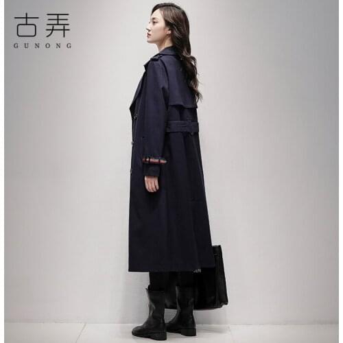 Khaki Windbreaker Womens Middle Long 2021 Spring and Autumn New British Style High End Brand Thin Over the Knee Coat