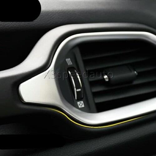 For Jeep Renegade 2015-2018 Side Air Vent Cover Trim 2pcs Car-styling Matt