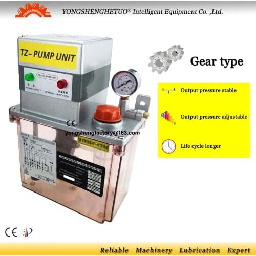 Electric lubrication pump oil lubricator gear oiler 1.5L 220V PLC control TZ2202-150T for single line resistance lubrication