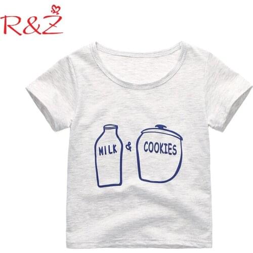 R&Z Baby Boys T-shirt 2018 New Summer Korean Boy Short Sleeved on Behalf of Letters O-neck Cotton Tops for Children T-shirt k1