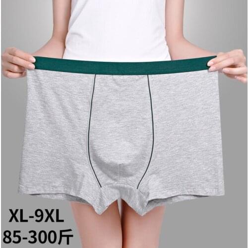 Cotton mens underwear loose breathable four-corner pants plus fattening large size middle-aged flat-angle pants this life red