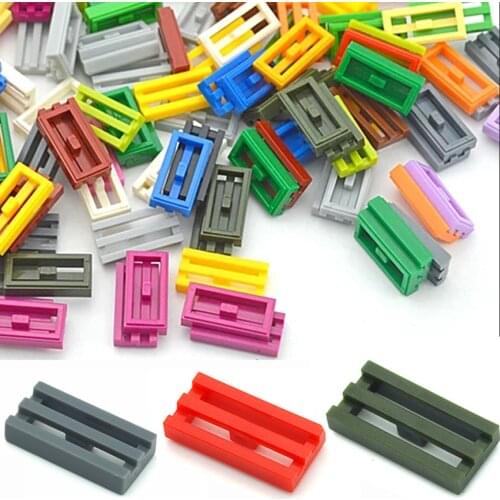 Leduo 150pcs Radiator Grille 1X2 DIY Enlighten Block Compatible With 30244 Assembles Particles Changeover Catch MOC Bricks