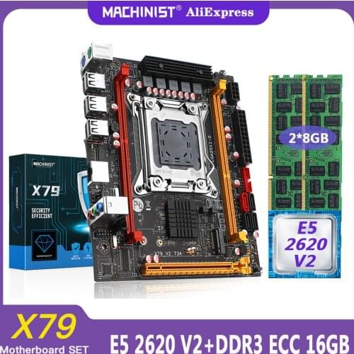 X79 motherboard LGA 2011 set kit with Intel xeon E5 2620 V2 processor DDR3 16GB(2*8GB) ECC RAM memory X79 V2.73A