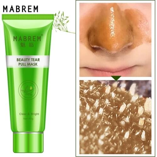 MABREM Tear Pull Remove Blackhead Mask Shrink Pore Oil Control Whitening Moisturizing Cleans Pore Smooth Cream Acne Remover Mask