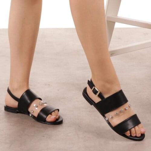 Denise White Strass Sandals