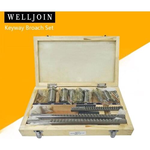 18pcs HSS Metric Keyway Broach Set 4mm 5mm 6mm 8mm Broaches 12-28 Cutting Broaching Bushings Keyway Tool CNC Kit