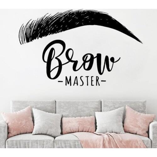 Wall Sticker Eyelashes & Eyes Makeup Wall Decal home decor Vinyl Cosmetics Make Up Wall Art Decals Beautiful Girl Beauty HY60