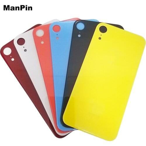 New for iPhone XR Screen Battery Door Cover Back Glass Big Hole Housings Case Replace Broken Mobile Phone LCD Repair Spare Parts