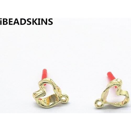 New arrival! 15X12mm Zinc Alloy Heart shape Earrings Stud for Earrings parts,hand Made Earrings Findings Jewelry DIY