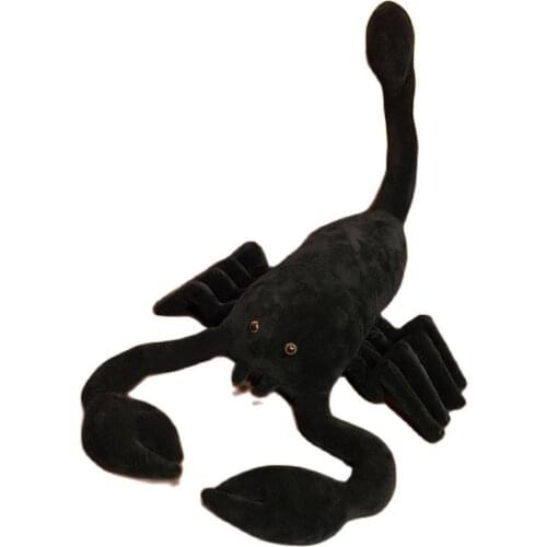 New High-quality Simulation Dark Scorpion Plush Toy Stuffed Toy Childrens Toy Party Halloween Holiday Gift Home Funny Decor