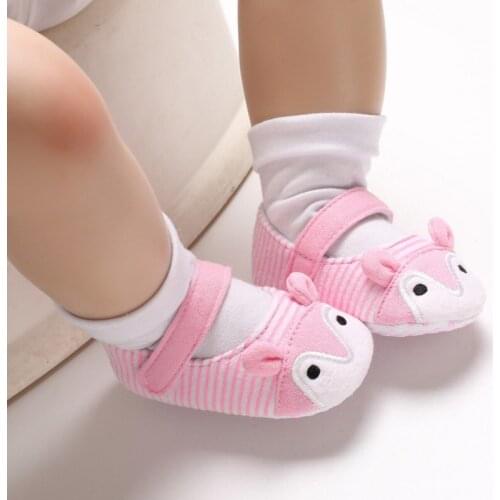 Baby Girl Shoes Cartoon Print Baby Shoes Cotton Anti-Slip Soft Sole Toddler Boy First Walkers Shoes