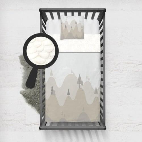 Kids Minky Blanket Super Soft and Warm Baby Blankets Children for Couch and Bed Brown Mountain Tree Model 1361