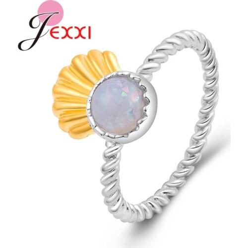 Wholesale 925 Sterling Silver Trendy White Fire Opal Stones Paved Rings Accessories For Lady Women Engagement Anel