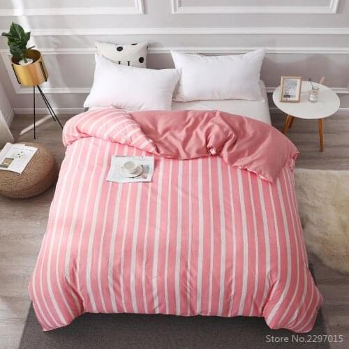 Modern Fashion Vertical Stripes Pattern Duvet Cover 1pc Red Comforter Case with Zipper Twin Full Queen King for Bedroom Decor