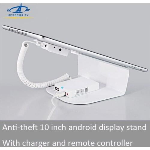 [ HFSECURITY ] 10 Inch Android Pad Anti Theft Alarm Display Stand with Mini Charger Remote Control Locks for Pad Display Stand