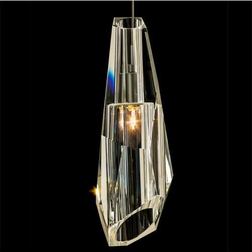 Luxury Single Head Crystal Pendant Lights Post-modern Model Room Restaurant Lights Bar Bedroom Bedside Lamp Luster Pendant Lamps