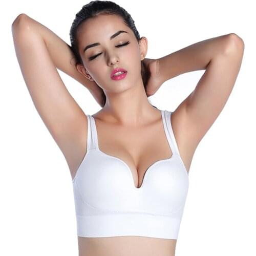 Sports Bra 6 Colors Ladies Padded Push up Yoga Fitness Daily Wear Wire Free Bra Seamless Full Cup Solid Sports Top