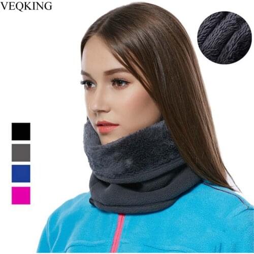 VEQKING Dual-layer Fleece Thermal Neck Warmer,Men Winter Warm Outdoor Cycling Sports Face Mask,Windproof Ski Caps Hiking Scarf