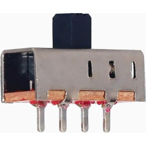 10PCS On/On/On 3 Position 1P3T SP3T Vertical Slide Switch 4 Pin PCB 0.5A 50V DC 3MM 4MM 5MM 6MM 7MM(NO HOLIE) Height