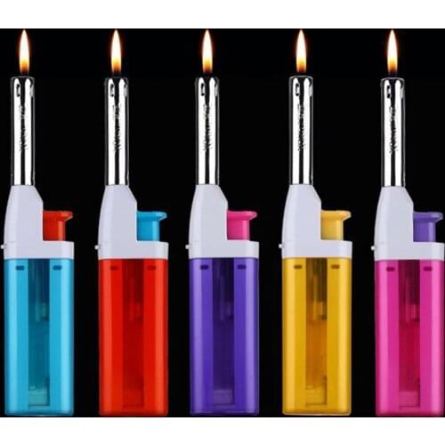 Candle Lighter Mini Gas Butane Inflatable Cigarette Lighter 5 colors Without Gas