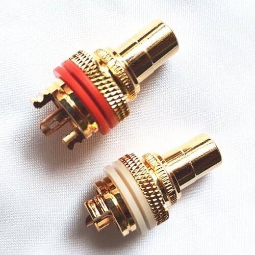 1 pair HiFi RCA Plug Connector RCA Audio Connector Female Socket for amplifier