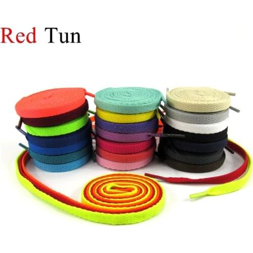 1Pair High Quality Polyester Shoelaces Fashion Sports Casual 8mm Classic Flat Double Hollow Woven Shoelaces