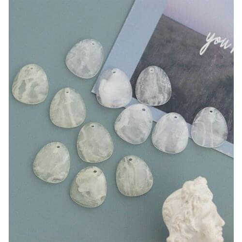 10 PCS 19x15mm Resin Water Drop Charms Earrings Pendant Accessories For DIY Jewelry Making