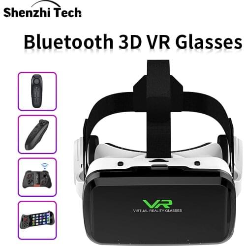 Bluetooth Virtual Reality 3D Glasses VR Headset Wireless Helmet For Smartphone (4.7-6.5inch)