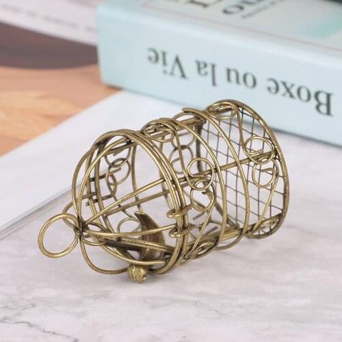 73mm*45mm 1:12 Dollhouse Miniature Furniture Metal Bird Cage For Dollhouse Decor Birdcage Size