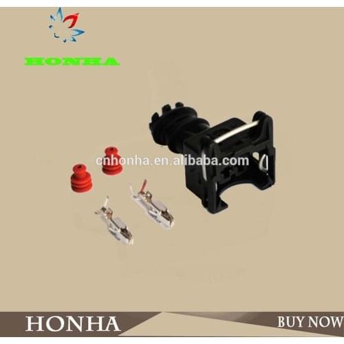 Free shipping 50/100 Kits 2 Pin Way AMP Replacement Waterproof Electrical Wire Connector Plug 282189-1