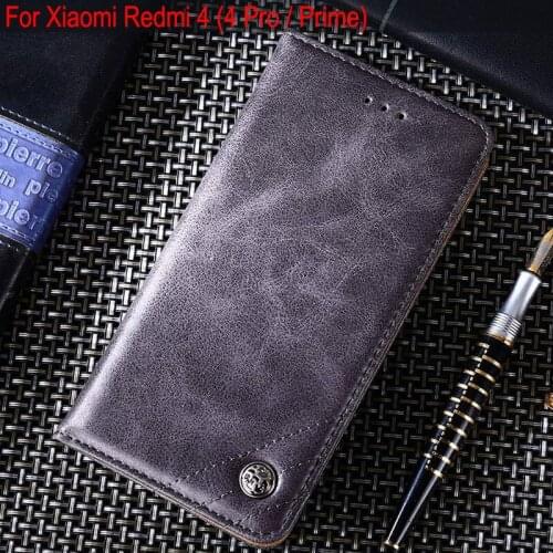 For Xiaomi Redmi 4 pro case Luxury Leather Flip cover Stand Card Slot Vintage Cases for Xiaomi Redmi 4 pro prime Without magnets