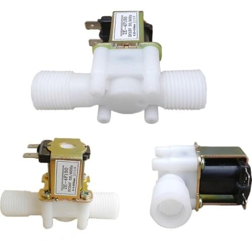 Electric Solenoid Valve 1/2" N/C Magnetic Plastic Normally Closed 12V/24V Electric Solenoid Valve Magnetic Normally Closed Water