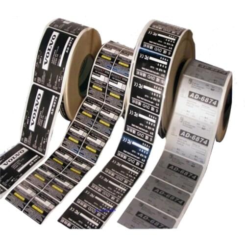 Customized self removable adhesive destructible label sticker printing,roll waterproof design print label
