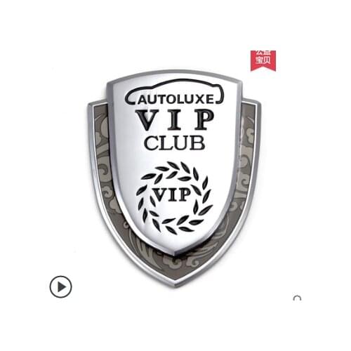 Metal VIP Club Luxury Auto Trunk Rear Fender Emblems Badge Decal Sticker Car Accessories