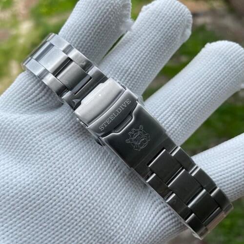 Steeldive SD1954 Men Automatic Watch Bracelet 20mm 316L Stainles Steel Watch Band Strap 20mm