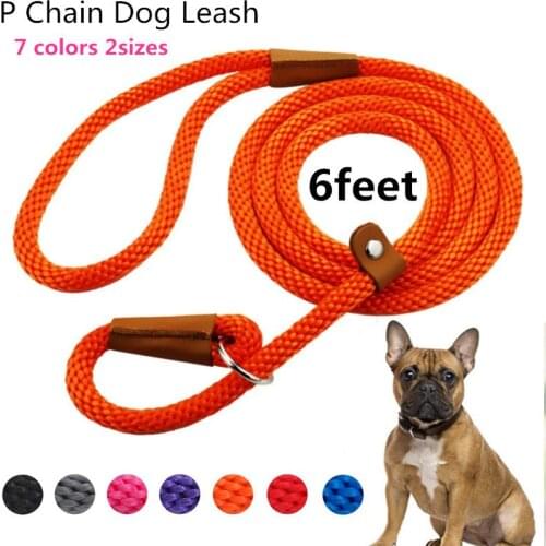 6Feet Round Dog Leash Nylon Dogs Walking Lead Rope Pet Long Leashes Belt for Dog Outdoor Walking Training Pet Leads Belt