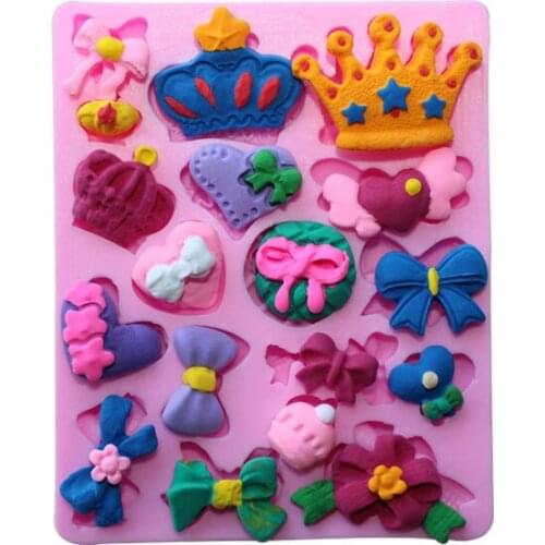 New Sugar Cake Tool Crown Bow Modeling Mold C119